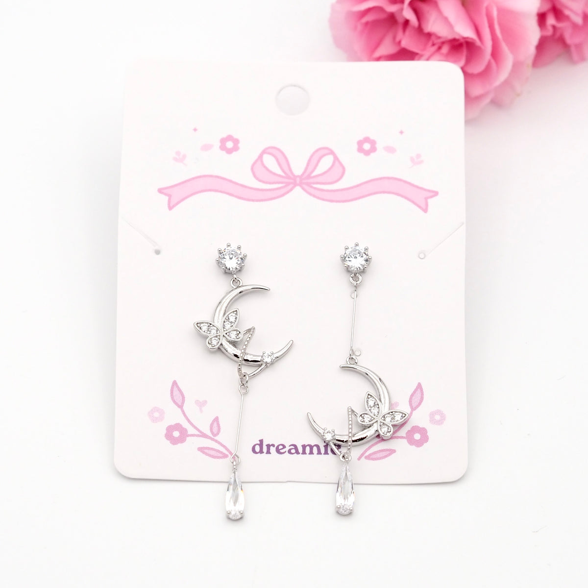 Nightfall Wing Earrings - Silver
