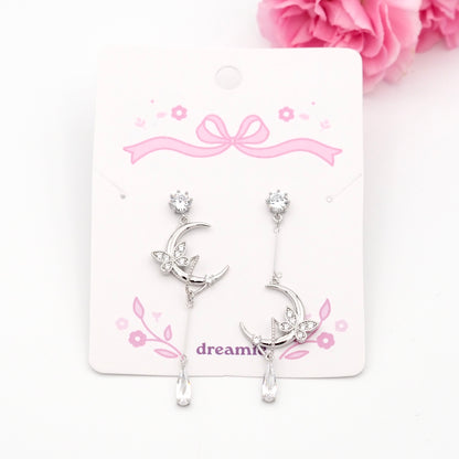 Nightfall Wing Earrings - Silver