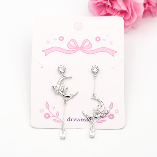 Nightfall Wing Earrings - Silver