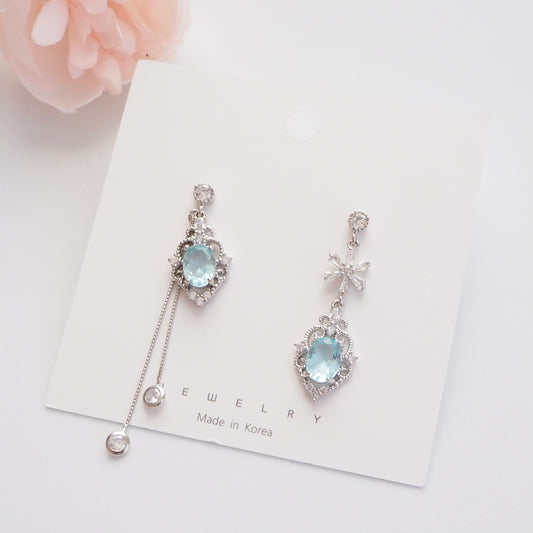 Princess Mint Glass Drop Earrings