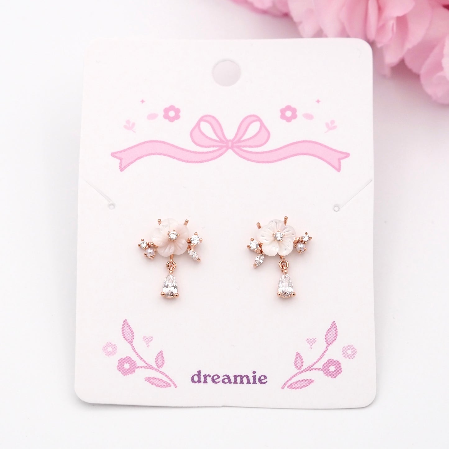 Mother of Pearl Blossom Earrings