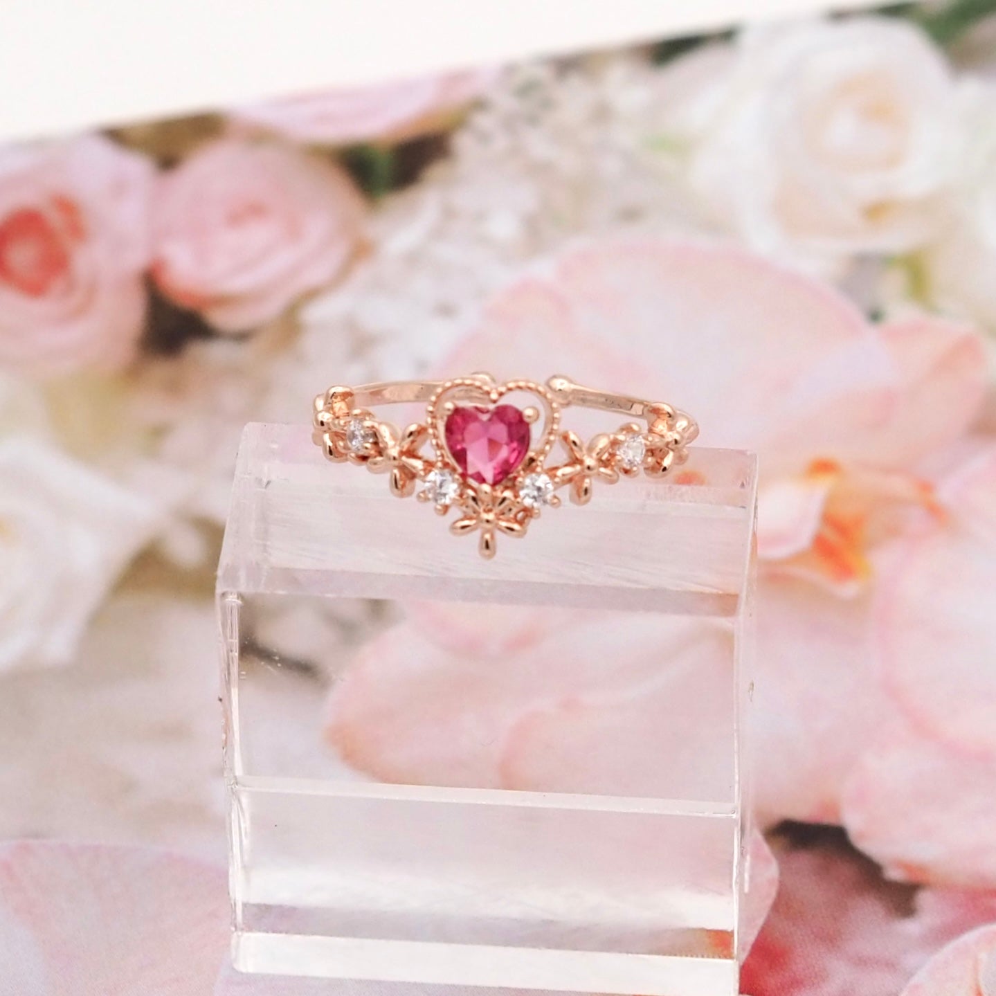 Red Love Heart Ring