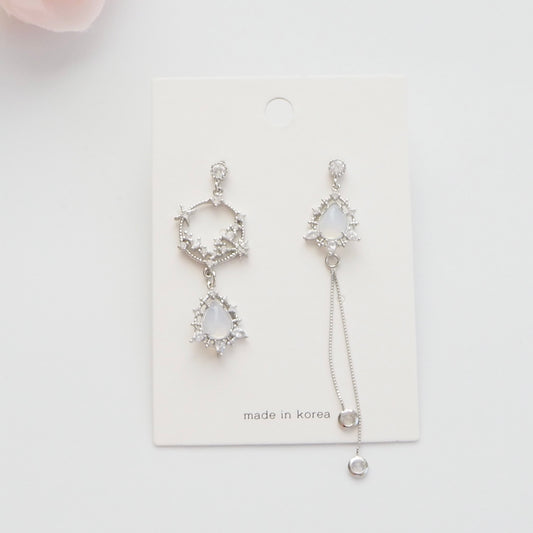 Water Drop Moonstone Drop Earrings