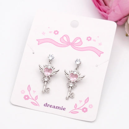 Sailor Moon Heart Earrings - Pink