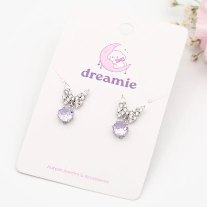 Purple Bloomfly Earrings