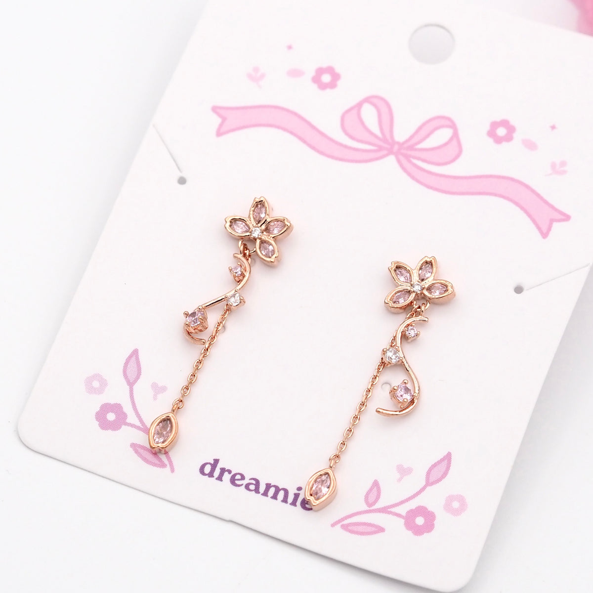 Blossom Haze Earrings - Rose gold