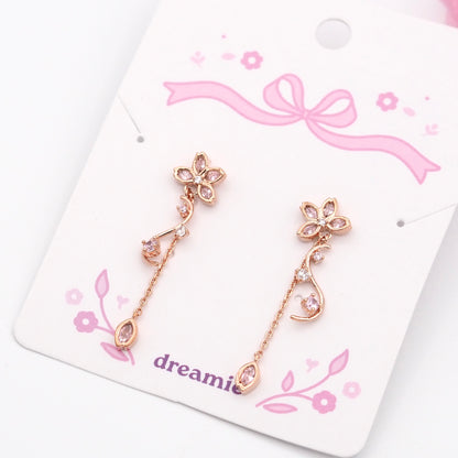 Blossom Haze Earrings - Rose gold