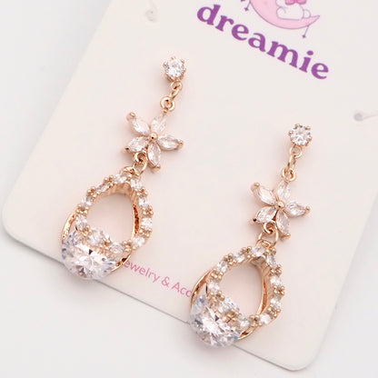 Luminous Flower Drop Earrings