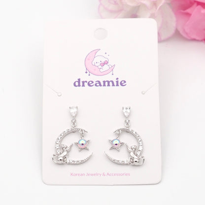 Kitty on the Moon Earrings