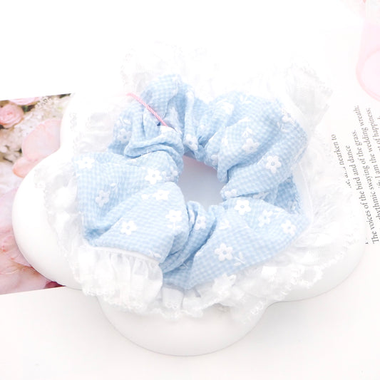 Cotton Candy Lace Hair Scrunchie