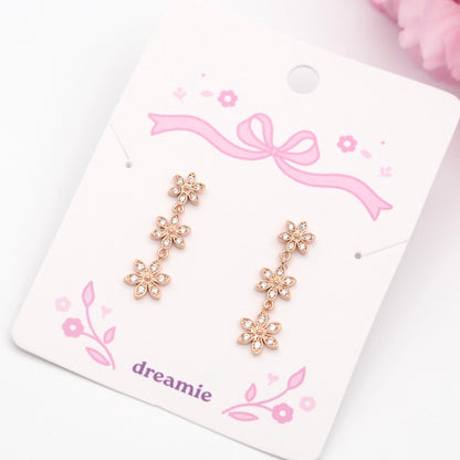 Ever Bloom Earrings - Rose gold