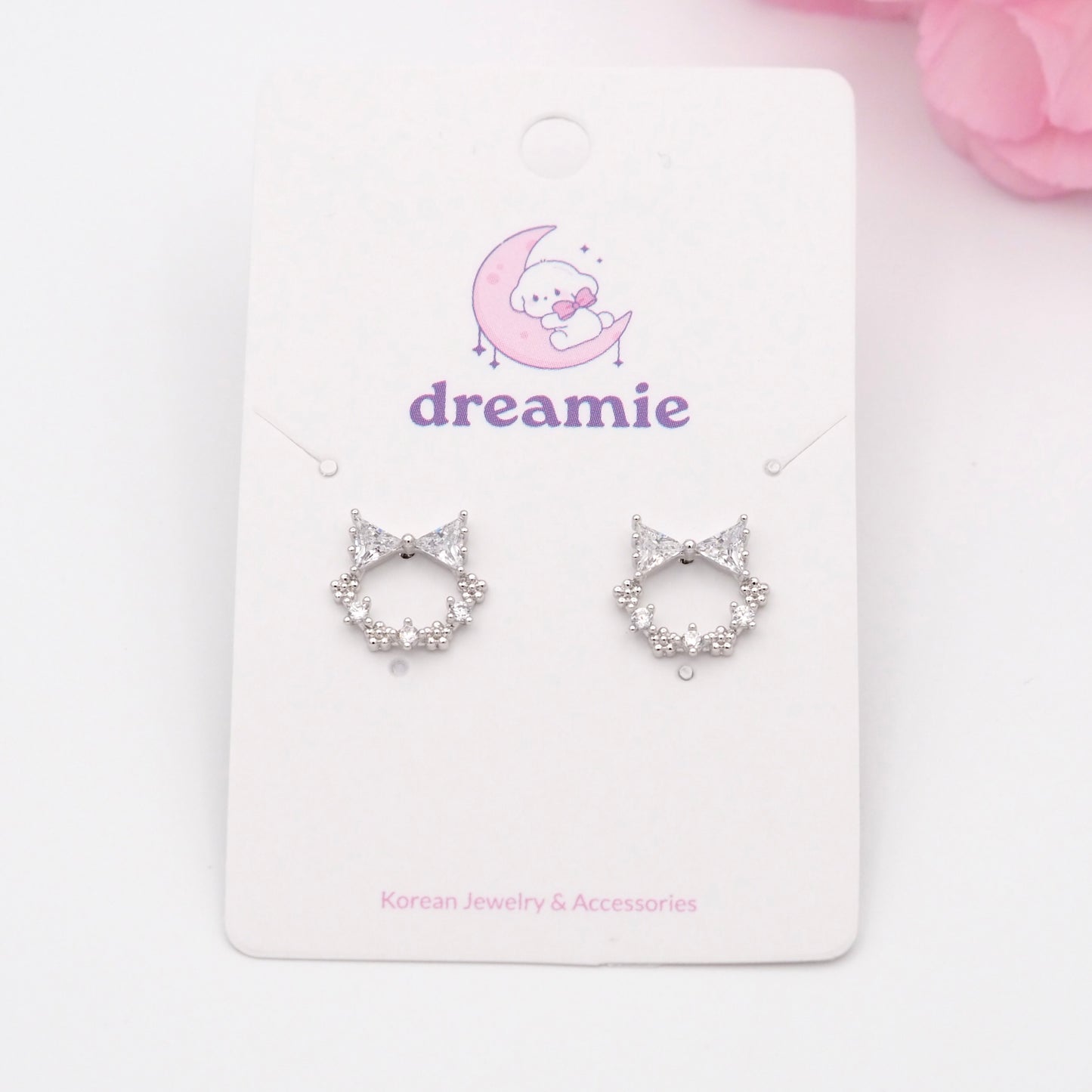Kitten Sparkle Stud Earrings