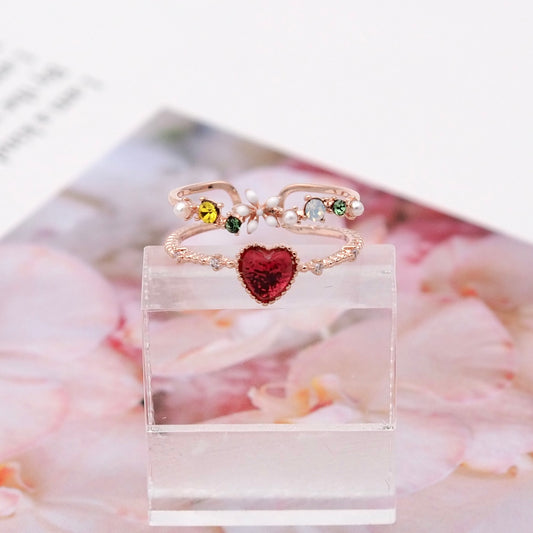 Layered Red Love Ring