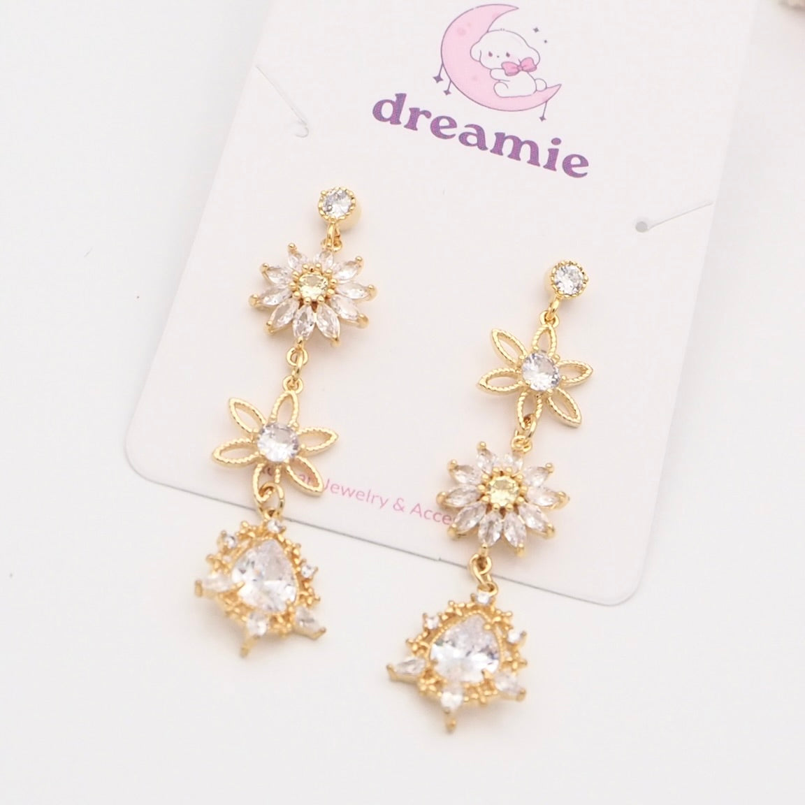 Golden Enchanted Blooms Earrings