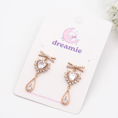 Romantic Laced Heart Earrings