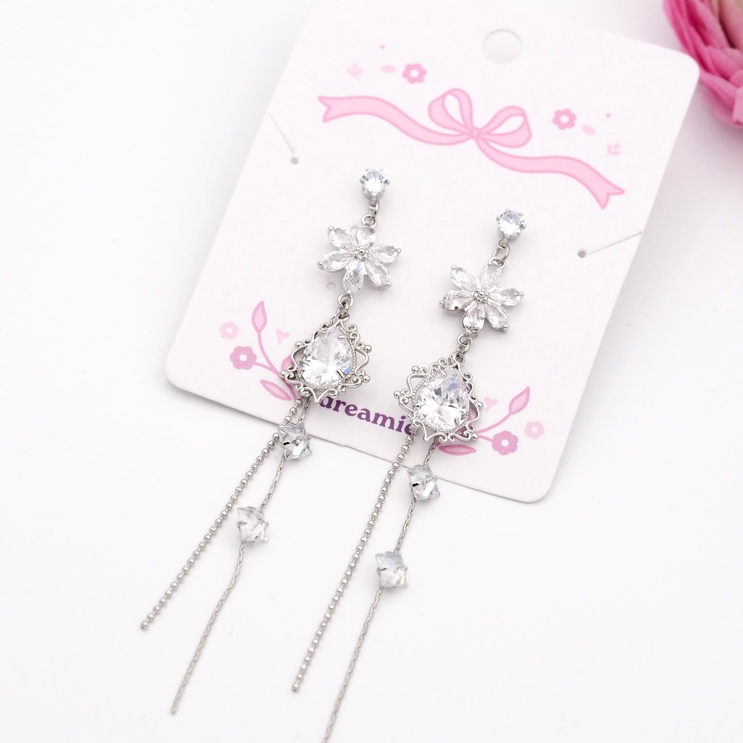 Enchanted Snow Flower Earrings