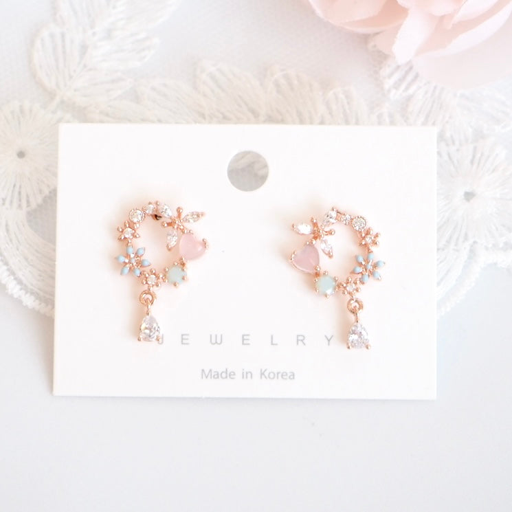 Rosy Love Drops Earrings