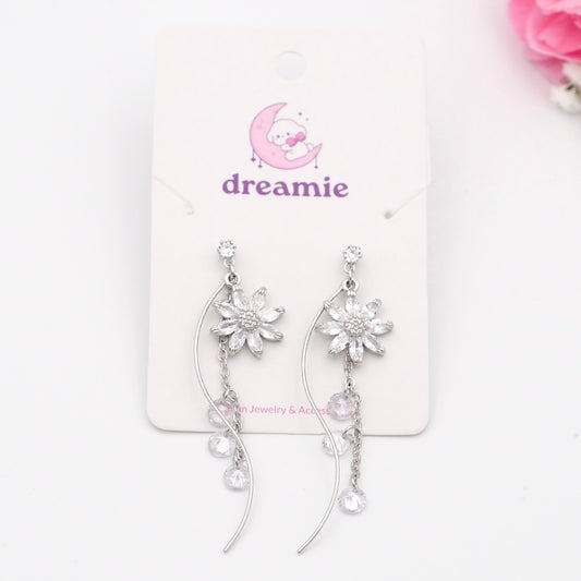 Sun Flower Drop Earrings
