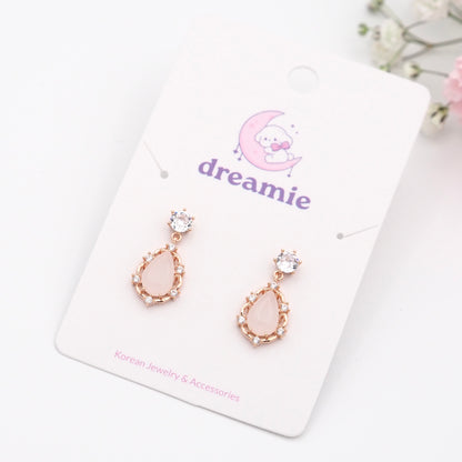 Rosé Raindrop Earrings