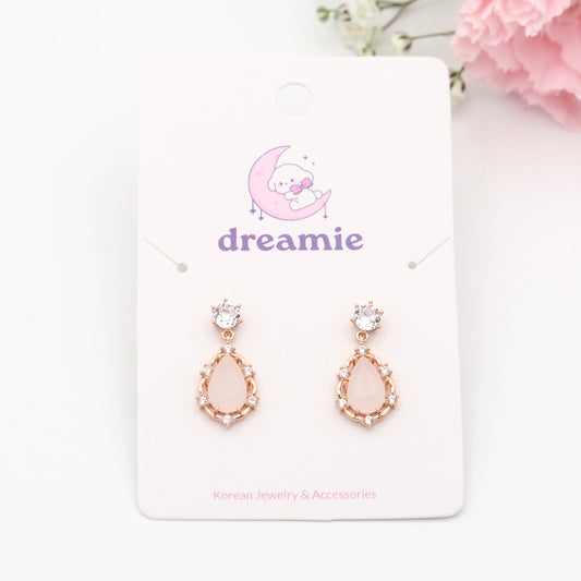 Rosé Raindrop Earrings