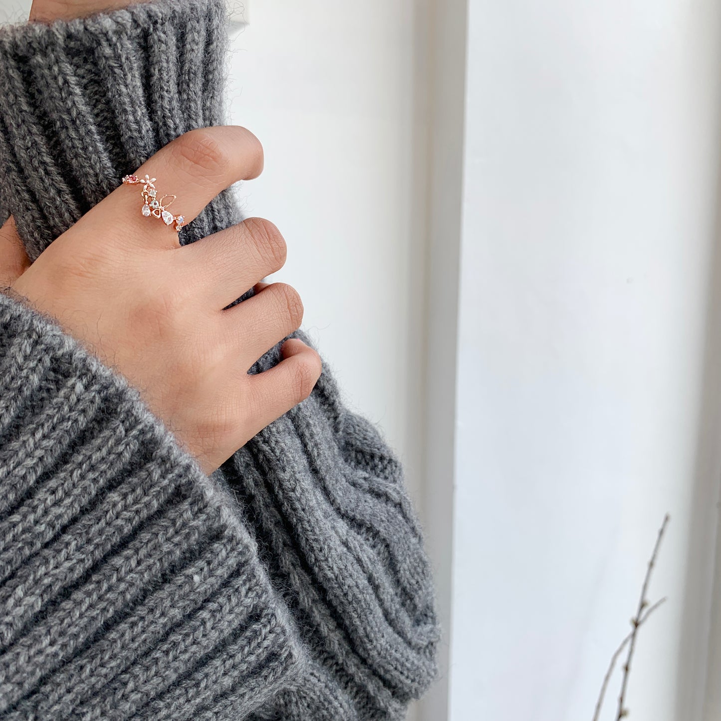Butterfly Drop Ring