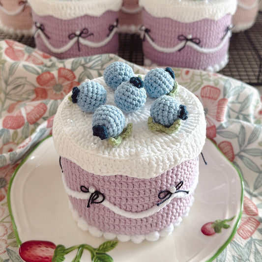 🫐 Blueberry Cake Handmade Crochet Jewelry Box