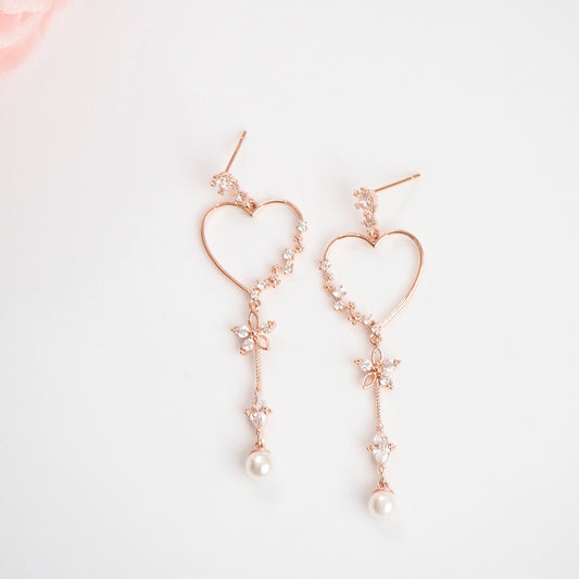 Loving Heart Teardrops Earrings