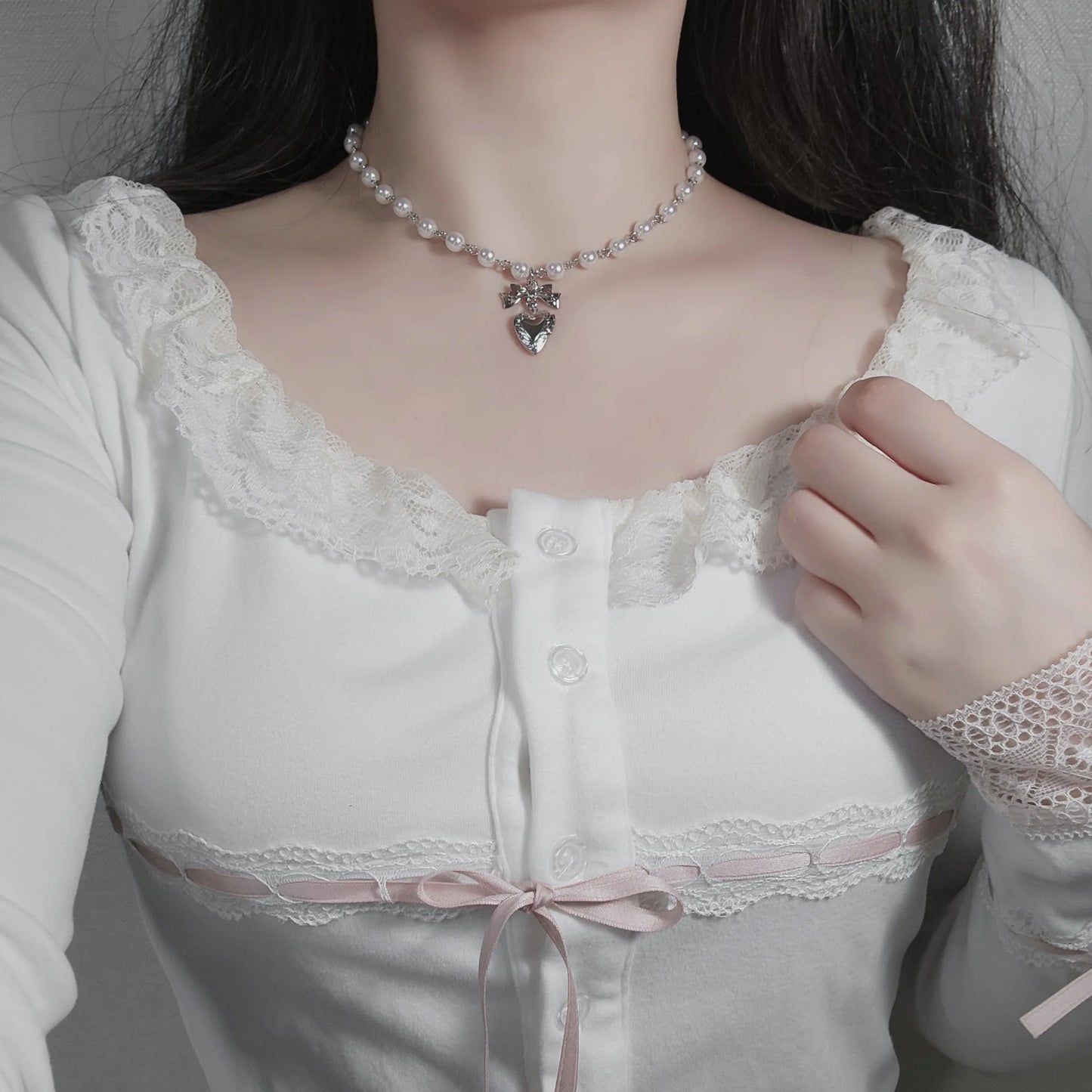 Princess Antique Pearl Choker