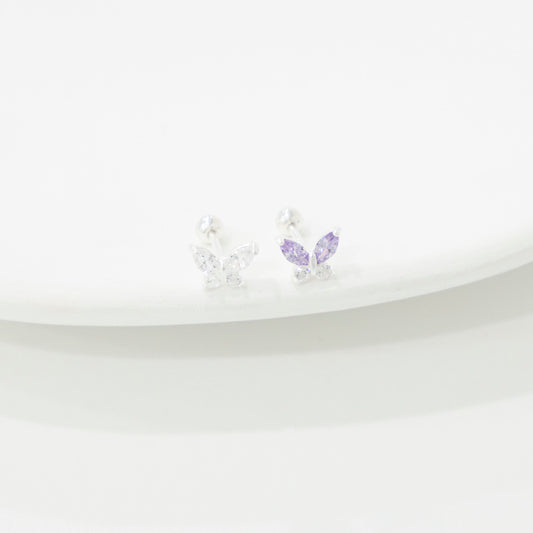 Mini Silver 925 Butterfly Cubic Piercing