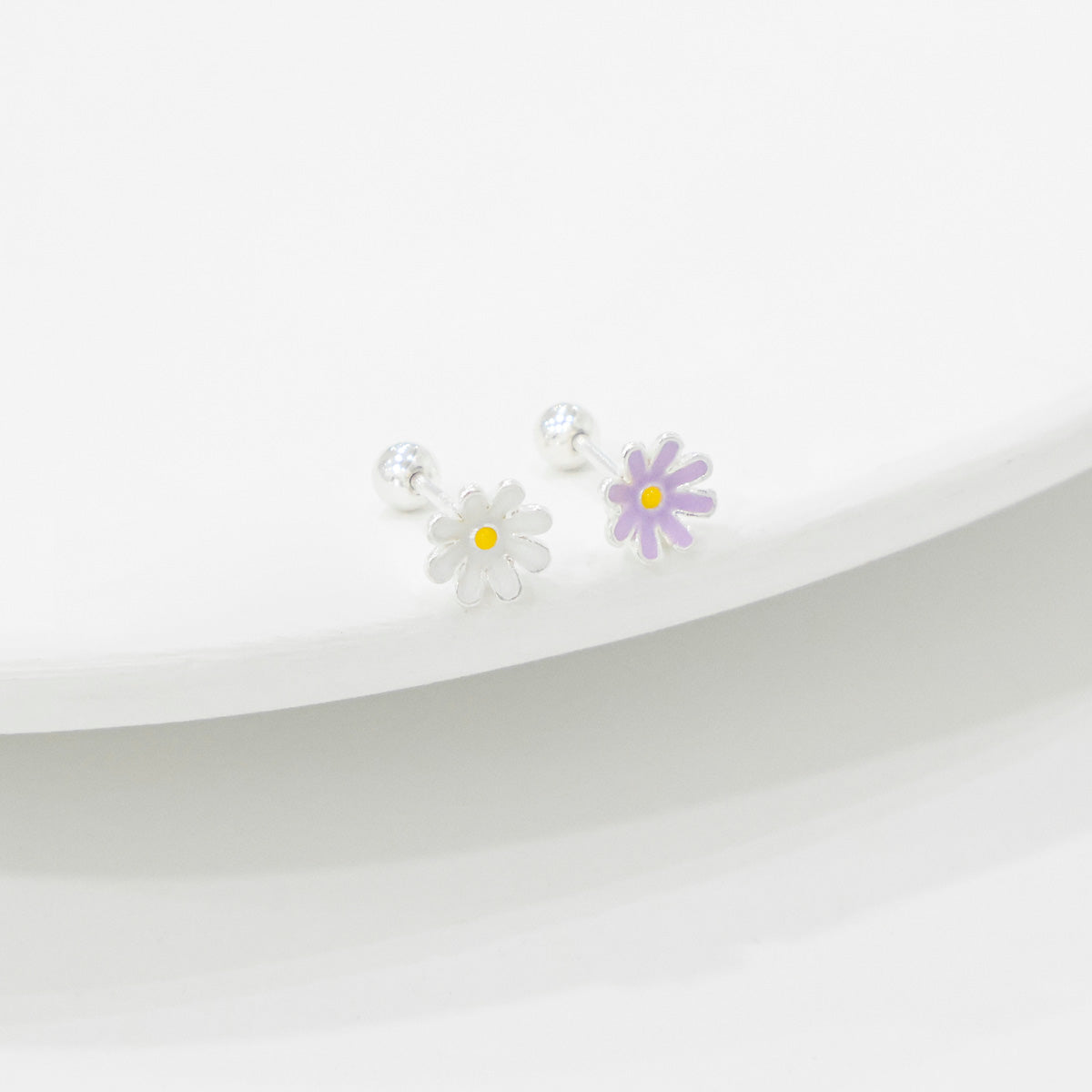 Mini Silver 925 Purple Daisy Piercing