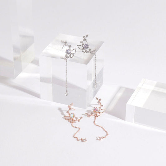Butterfly Sparkle Drop Earrings - Dreamie - Earrings