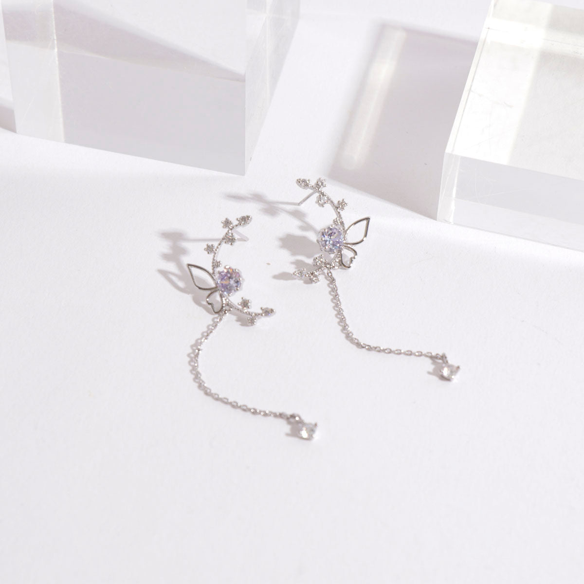 Butterfly Sparkle Drop Earrings - Dreamie - Earrings