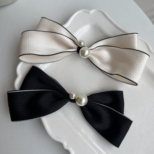 Classic Pearl Ribbon Hair Clip - Dreamie - head band