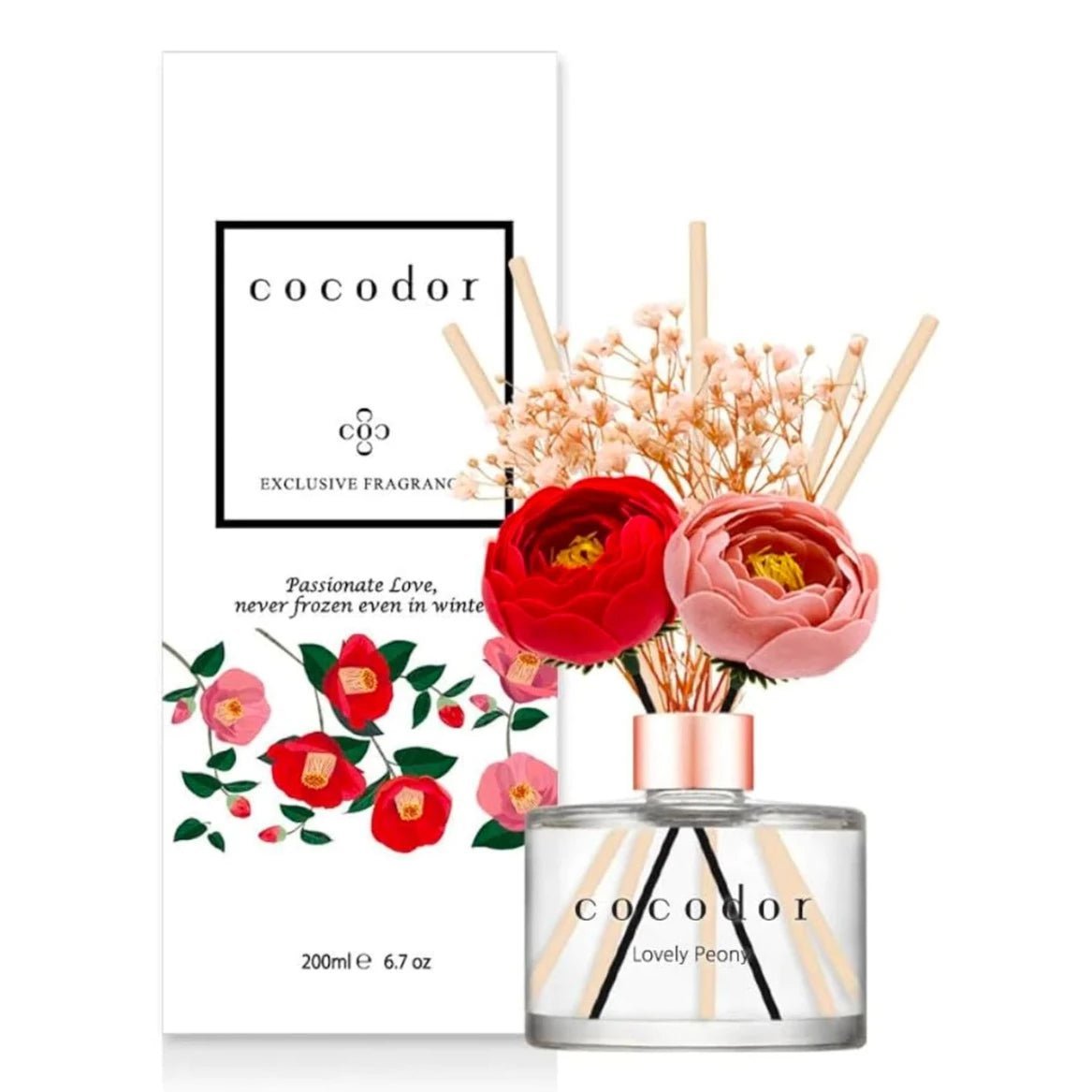 Cocodor Camellia Diffuser - Lovely Peony Scent - Dreamie - Home decor