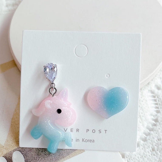 Cute Gradient Unicorn Earrings - Dreamie - Earrings