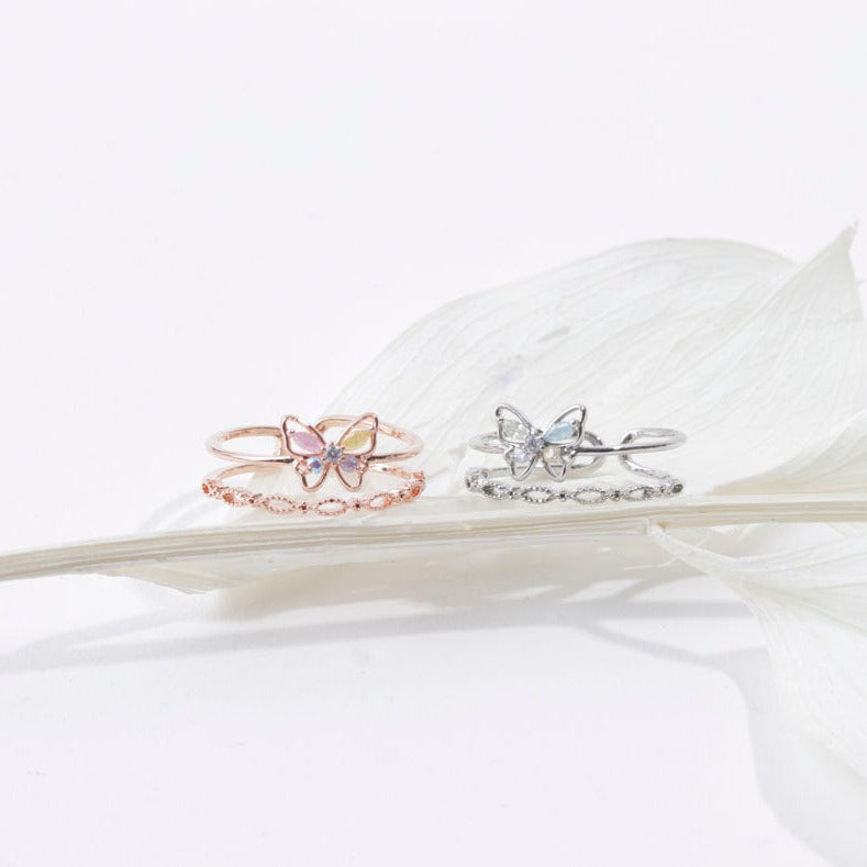 Dreamy Butterfly Layered Ring