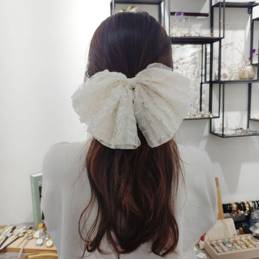 Big Ruffle Ribbon Hair Clip
