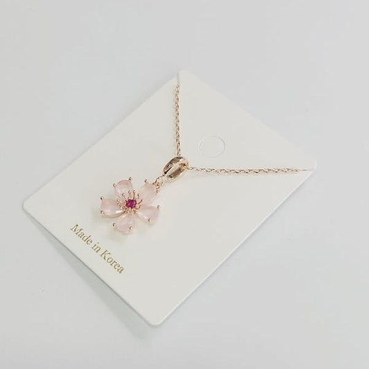 Cherry Petal Glow Necklace